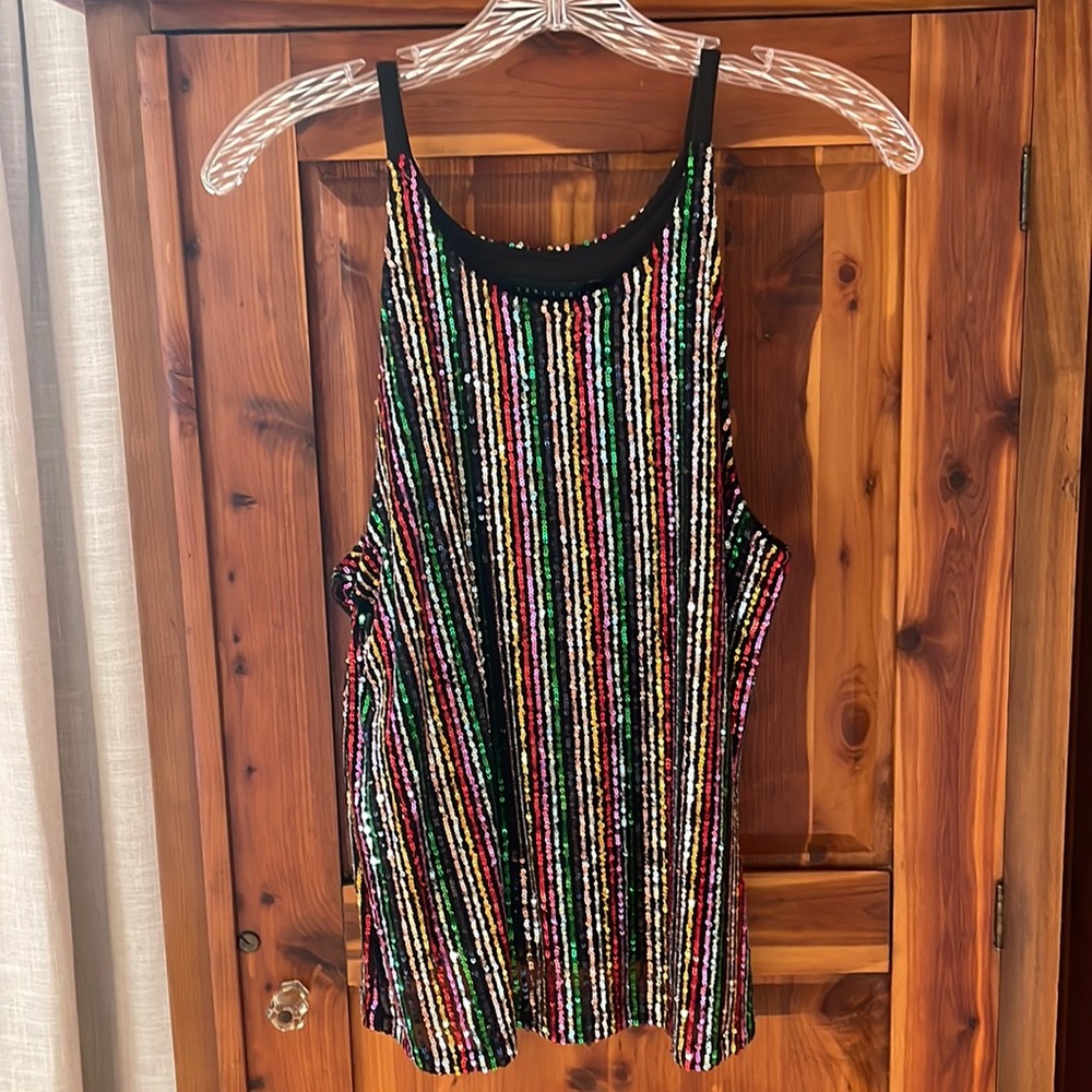 Sanctuary Sequins Tank Top S NWT